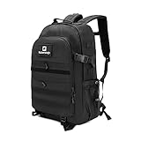 FALKENSTEJN Rucksack für Freizeit Outdooraktivitäten Schule Arbeit Multifunktionsrucksack (schwarz 35/40l, 35L/40L)