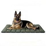 WESTERN HOME WH Hundedecke rutschfest Für Unterwegs Wasserdicht,Hundematte Hundebett Camping Outdoor,Reisedecke Hund-110x68 cm (Olive Drab)
