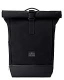 Johnny Urban Rucksack Damen & Herren Schwarz - Allen Medium - Rolltop Mit Laptopfach für Uni Fahrrad Business - 15L - Nachhaltig - Wasserabweisend