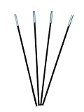 4er Set Fiberglasstangen Ø9mm x 65cm Zeltstangen Fiberglasstäbe Glasfaser kürzbar