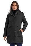 killtec Damen Parka/Mantel wasserdicht mit abzippbarer Kapuze Damen Funktionsparka, schwarz, 40, 43284-000