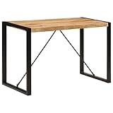 vidaXL Esstisch 120x55x76 cm Raues Mangoholz, Essenstisch, Küchentisch, Restauranttisch, Esszimmertisch, Speisetisch, Holztisch, rechteckiger Esstisch