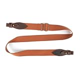 TOURBON Gewehrriemen aus 3,9 cm Gurtband und Leder, Verstellbarer Gewehrriemen für die Jagd (Farbe zufällig)