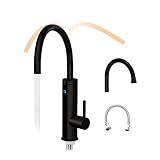 HOGART Elektrische Wasserhahn mit Durchlauferhitzer 230v für Küche, Garten, Bad, Wohnwagen, Camping, 2 Aufsätze, Smart Heater, Armatur mit Sofortiger Warmwasserbereiter, Warmwasserhahn, Wasserboiler