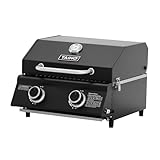 TAINO PLATINUM COMPACT DARK Tischgrill 2 Brenner Gasgrill Kompakt Camping Mini Grill Tragbar BBQ