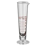 iplusmile Messbecher 10 Ml Glas-Messzylinder für Labor-Konusbecher-Messflüssigkeit mit Ausguss-Weithals-Glaswaren mit Einer Metrischen Messbecher Glas