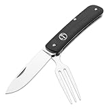 BÖKER PLUS® Tech Tool Fork - edles Taschen-Messer mit Gabel - klappbares Camping-Besteck - Design Reisebesteck - faltbares Outdoor-Besteck mit Clip