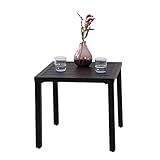 MFSTUDIO Gartentisch Wetterfest 48 cm, Balkontisch, Beistelltisch Outdoor aus Metall, Gartentisch für Kaffee, Tee, Bistro, Kleiner Tisch, Schwarz