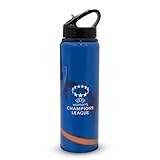 UEFA Frauen Champions League 750 ml Aluminiumflasche – Integrierter faltbarer Strohhalm, UWCL, Offiziell lizenziertes Merchandise, Auslaufsicher, Leicht, BPA-frei, Tolle Geschenkidee für Fußballfans