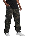 Brandit Herren M65 Vintage Pants Cargo Freizeithose, Woodland, L
