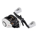 Abu Garcia Max Pro Low-Profile-Köderrolle, Größe LP (1539730), 7 Edelstahl-Kugellager + 1 Rollenlager, synthetischer Sternzug, max. 6,8 kg, Linkshänder (Box)