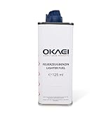 OKAEI Feuerzeugbenzin 125 ml – Hochreines Benzin für Feuerzeuge & Stabfeuerzeuge – Saubere Verbrennung, Schnelles Zünden, Geringer Geruch – Made in EU