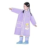 JYNVO Kinder Regenmantel Mädchen Jungen Regenponcho Regenanzug Regenjacken Atmungsaktiv Wasserdicht Einteilig Leicht Outdoor Overall Regen Softshelljacke Sport
