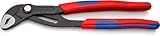 KNIPEX Cobra® Wasserpumpenzange, 250 mm, Muttern bis 46 mm, Rohre bis 52 mm, Feinverstellung per Knopfdruck, Rohrzange, 87 02 250