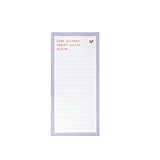 Odernichtoderdoch Notizblock DIN lang - To Do-Liste zum Abhaken - 10 x 21 cm - Block - Hochformat - 50 Blatt zum Abreißen - Einkaufsliste - Haushalt - Organisation (Aufgabensammler, lila)