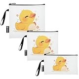 Cartoon-Ente 3 Stück wiederverwendbare Sandwich-Snack-Tasche wasserdichte Notfall-Lebensmitteltasche für Arbeit, Büro, Reisen, Picknick