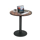 homewell φ60*72 cm Runder Esstisch, Klein Tisch Küchentisch, einfacher Kleiner Tisch für Küche, Esszimmer und Wohnzimmer, aus Spanplatte Speisetisch