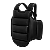 Ronyme Karate Guard Brustschutz Körperschutz Pad Taekwondo Protektor Weste für Sanda, schwarz M