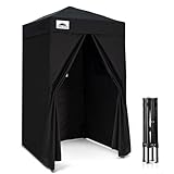 Eagle Peak Flex Ultra Compact Pop-Up-Baldachin, Umkleidekabine, tragbare Sichtschutzkabana für Pool, Mode-Fotoshootings oder Camping, Schwarz