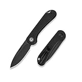 CIVIVI Elementum Slip Joint Taschenmesser Klappmesser 7,52 CM 14C28N Klinge G-10 Griff, Outdoor EDC-Messer C18062AJ-1 (Schwarz)