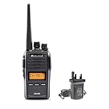 Midland G18 Pro, Zwei-Wege-Radio Walkie Talkie, 99 PMR446 Kanäle lizenzfrei, IP67 Zertifiziert, Li-Ion Akku, Tischladegerät, Gürtelclip, UKCA Zertifiziert, UK-Stecker, schwarz