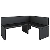 Eckbank Akiko Corner Bench - Eckbankgruppe für Ihrem Esszimmer, Küche modern, Sitzecke, Essecke. Perfekt für Küche, Büro und Rezeption. Solide und Starke Verarbeitung. (Soft 11, 196x142cm rechts)
