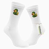 Huuraa Unisex Tennissocken Quietscheente Soldat Gummiente Bundeswehr Geschenk Größe 42/46 White Quietscheente Soldat Präsent