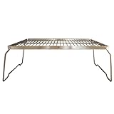 STABILOTHERM klappbarer BBQ Outdoor-Grill 32x44 cm I Camping-Grill Faltbarer Grill Lagerfeuer-Grill Outdoor-Grillrost klappbarer Grillrost – ideal für Outdoor Camping Wandern – mit Tragetasche