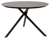 Home4You Gartentisch - für 6 Personen - Ø 110 cm - Anthrazit - Aluminium - HPL - Esstisch Terrassentisch Balkontisch Loungetisch