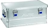 ALUTEC Aluminiumbox BASIC 40 (Inhalt 40 l, Innenmaße (LxBxH) 535 X 340 X 220 mm, staub-/spritzwassergeschützt, Werkzeugbox, Aufbewahrungskiste, Gewicht 2,98 kg) 10040