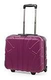 SUITLINE - Pilotentrolley Laptop-Koffer 2 Rollen Aktentrolley, Bordcase Flugzeug Underseater Pilotenkoffer Businesstrolley Hardcase Carry-On Hand Luggage ABS, TSA, 38 cm, Farbe:Magenta