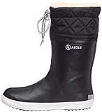 Aigle Unisex-Kinder Giboulée Gummistiefel Schwarz (Noir/Blanc) 20 EU