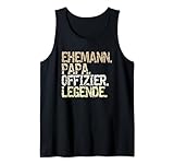 Herren Offizier Ehemann Papa Legende Bundeswehr Soldat Kaserne Heer Tank Top