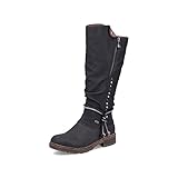 Rieker Damen Winterstiefel Z4759, Frauen Stiefel, wasserabweisend, riekerTEX,wasserdicht,Winterschuhe,uebergangsstiefel,schwarz (01),40 EU / 6.5 UK
