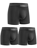 gagli Herren Boxer Slips 3-Pack, Ultra-weiche Modal Unterwäsche mit Atmungsaktivem, Tagless Design, Feuchtigkeitsableitend (DE/NL/SE/PL, Alphanumerisch, M, Regular, Regular, Schwarz, 3')