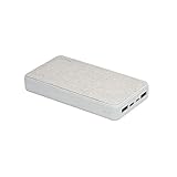 Denver PBS-15004 Externer Akku, wiederaufladbar, Kapazität 15000 mAh, Dual-USB-Ausgang zum Aufladen von 2 Telefonen, Dual-Eingang zum Laden des Akkus (USB-C + MicroUSB)