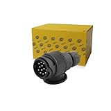 HELLA Anhängerstecker 13 Polig 12V Schraubkontakt ISO: 11446 - ohne Kappe für PKW Anhänger Wohnmobil Wohnwagen Kfz Traktoren - 8JA 005 951-001
