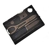 Bemvp 10 in 1 Schweizer Karten Schweizer Made Pocket Tool Kreditkarte Tool Taktische Multitool -Set Geschenke Überlebens Wallet Für Papa Freund