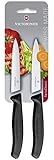 Victorinox Swiss Classic, Profi Gemüsemesser-Set, Extra Scharfe Klinge, Swiss Made, Robuster Kunststoffgriff, schwarz