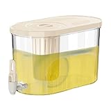 Wasserfilterbehälter für Kühlschrank, großer Wasserspender, 4,5 l, auslaufsicherer Flaschenbehälter, Krug mit Wasserhahn für Zuhause, Wohnheim, Wohnung, Party