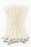 FALKENHORN® Kerzendochte 15cm – vorgewachst & mit Metallfuß – 50 Stück für DIY-Kerzenherstellung – geeignet für viele Wachsarten – ideal für Gläser, Gießformen & Dekokerzen