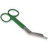 Gima - Lister Verbandschere für Krankenpfleger, Grün, mit Gürtelclip, aus rostfreiem Stahl, seidenglänzend und pulverbeschichtet, Länge 14 cm, zum professionellen Gebrauch