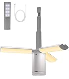 Led Campinglampen, Camping Licht mit Stufenlos Dimmbar & 3 Leuchtmodi, USB Aufladbar Faltbar Zeltlampe, Multifunktional Camping Laterne für Camping, Wandern, Stromausfall, Notfall