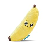 Barkbox 2 in 1 Interaktives Plüsch-Hundespielzeug – Rip and Reveal Hundespielzeug für kleine Hunde – Stimulierende quietschende Haustieranreicherung und Welpenspielzeug | Bananen (klein)