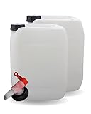 S-Pro Wasserkanister 2x10L I Stapelbare Behälter mit 1x Auslaufhahn & DIN51 Schraubdeckel I BPA-frei & lebensmittelecht I Weithalsöffnung für einfache Befüllung I Ideal für Outdoor-Aktivitäten