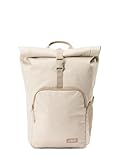 AEVOR Rolltop Medium, Rucksack für Damen und Herren, Handgepäck, 26-30L Volumen, 16' Laptopfach, Frontfach, ergonomisch gepolstert, leicht, Alltag, Beruf, Schule, Tagesrucksack, Beige