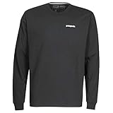 Patagonia Herren Heren lange mouwen P-6 logo Responsibili-Tee® Langarm Pullover, Schwarz, M EU