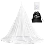 Twinkle Star Moskitonetz Reise mit Reisetasche und Aufhänge-Seil, Öffnungsdesign Mückennetz, 2,2m hoch, 12m Umfang, Doppelbett Einzelbett Outdoor Moskitonetz für Reisen, Camping, Picknicks
