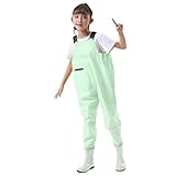 Generisch Wathose für Kinder, Wathose zum Angeln, für Kleinkinder, wasserfest, Wathose zum Jagen Angeln mit Stiefeln (Green, 2-3 Years)