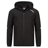 Kirkjubøur® Hestur Herren SOFTSHELLjacke 10.000 mm Wassersäule mit Kapuze und Fleecefutter, atmungsaktiv und wasserabweisend (DE/NL/SE/PL, Alphanumerisch, M, Regular, Regular, Njordr Schwarz)